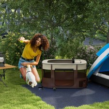 Foldable Dog Pen w/ Storage