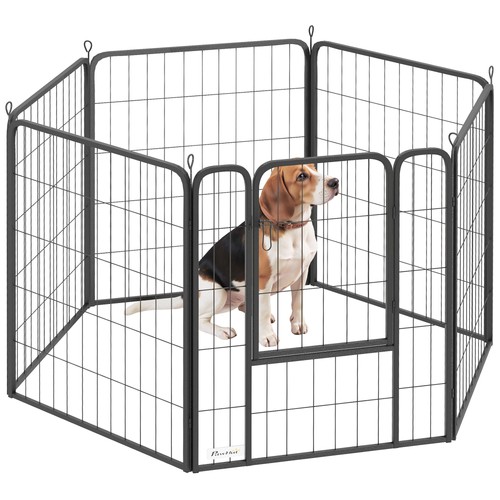 Pawhut six panel dog - six-panel, playpen